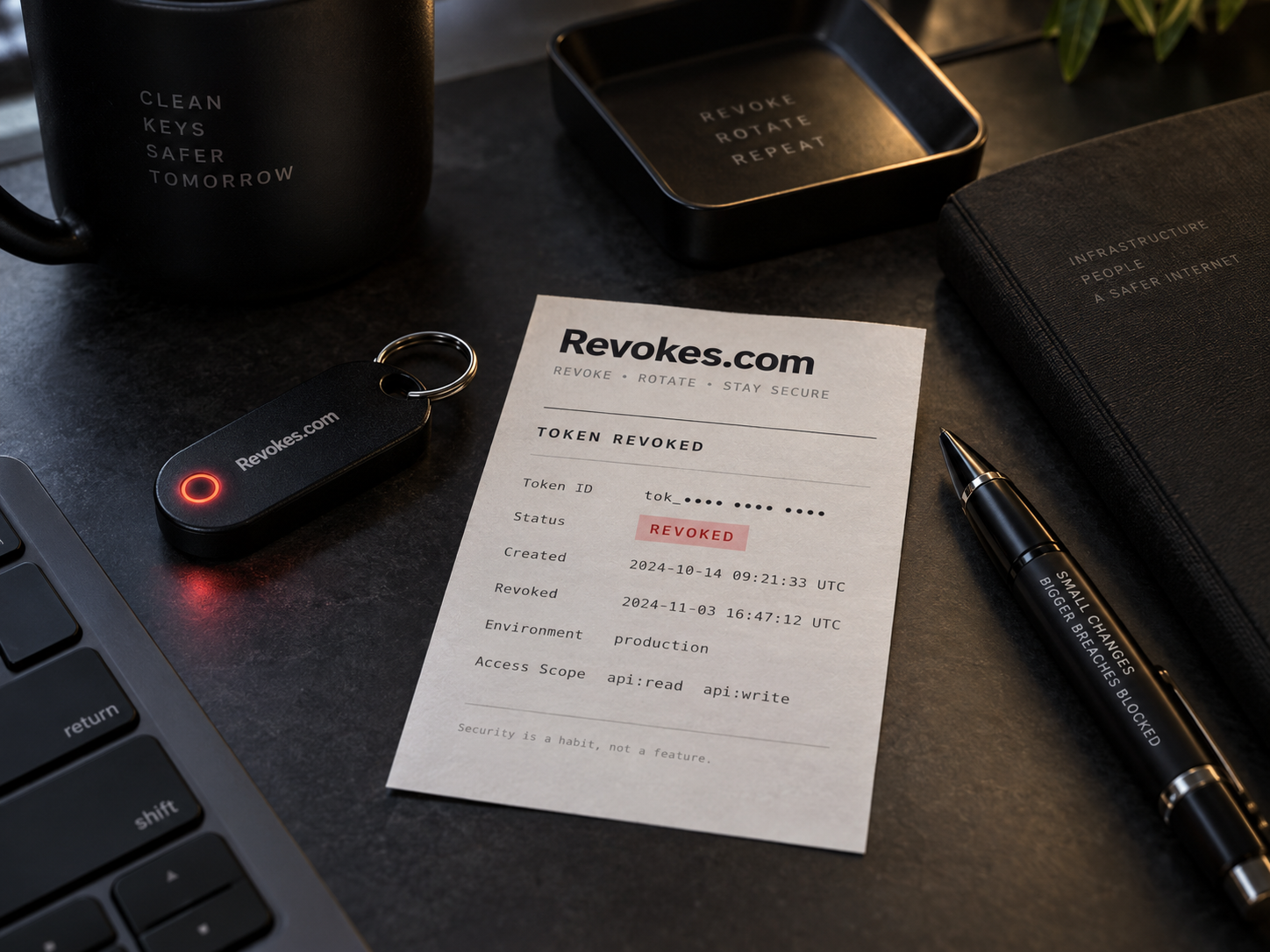 Keys and tokens: access cards and credential objects